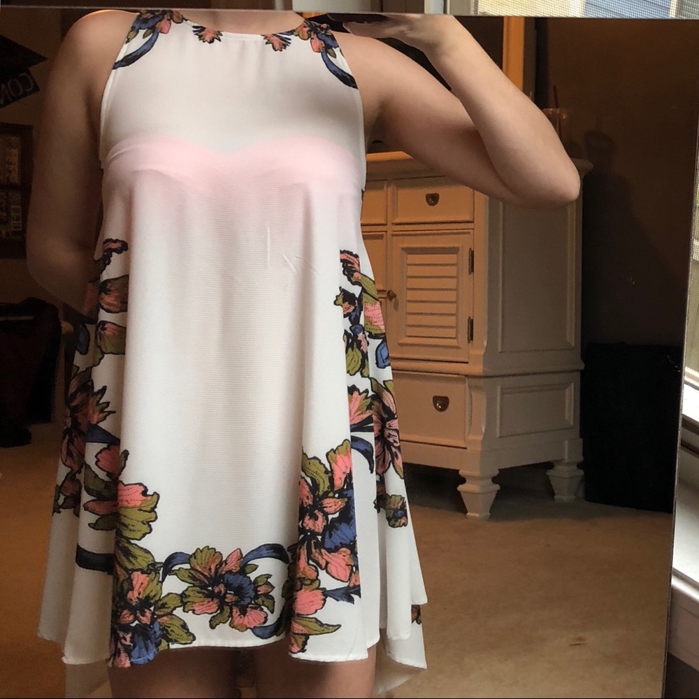 Floral high-low dress